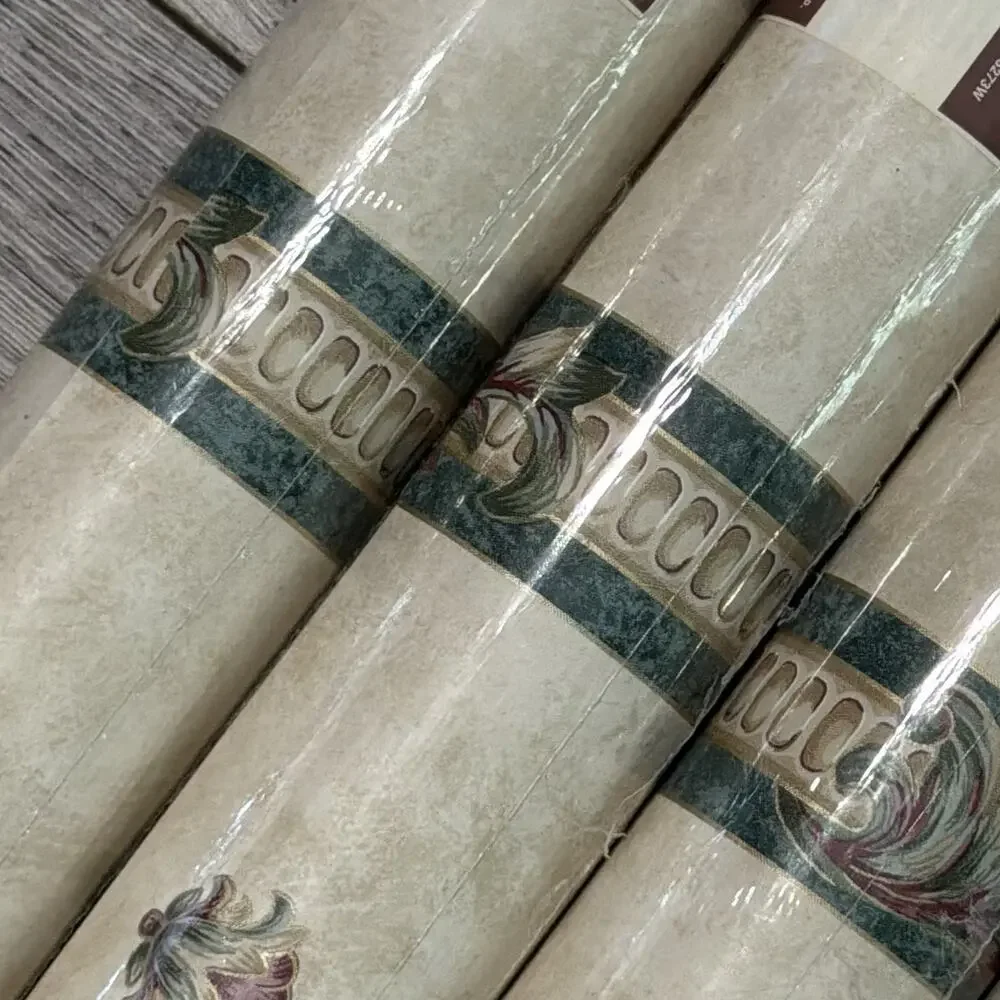 5 rolls 90s Westmount Wallcovering Wallpaper Faux Finish Tuscan Country Floral
